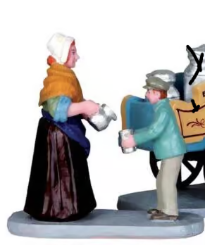 Lemax Milk Vendor,zonder melkkar en verkoper!*