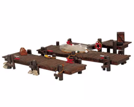 Lemax Wooden Docks,set of 2.*