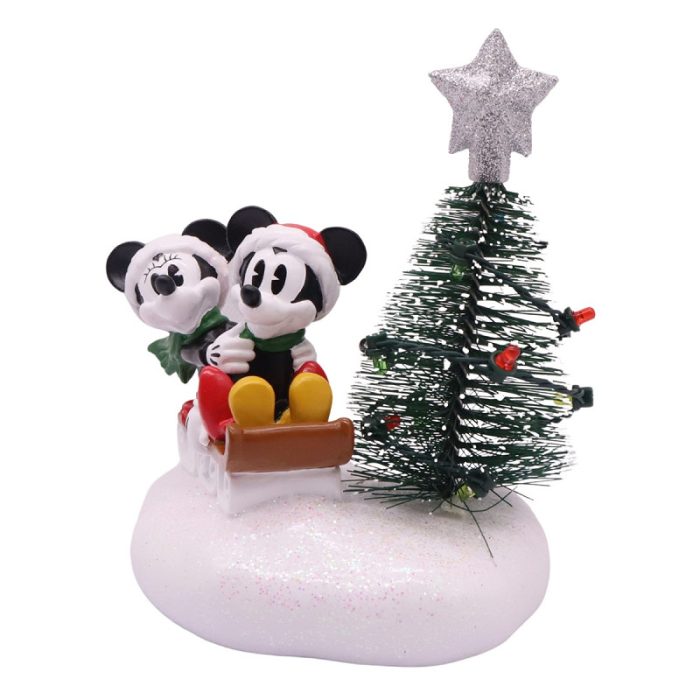 dn26393 CI Scenery Christmas Tree Mickey & Minnie Sled.* - Afbeelding 1